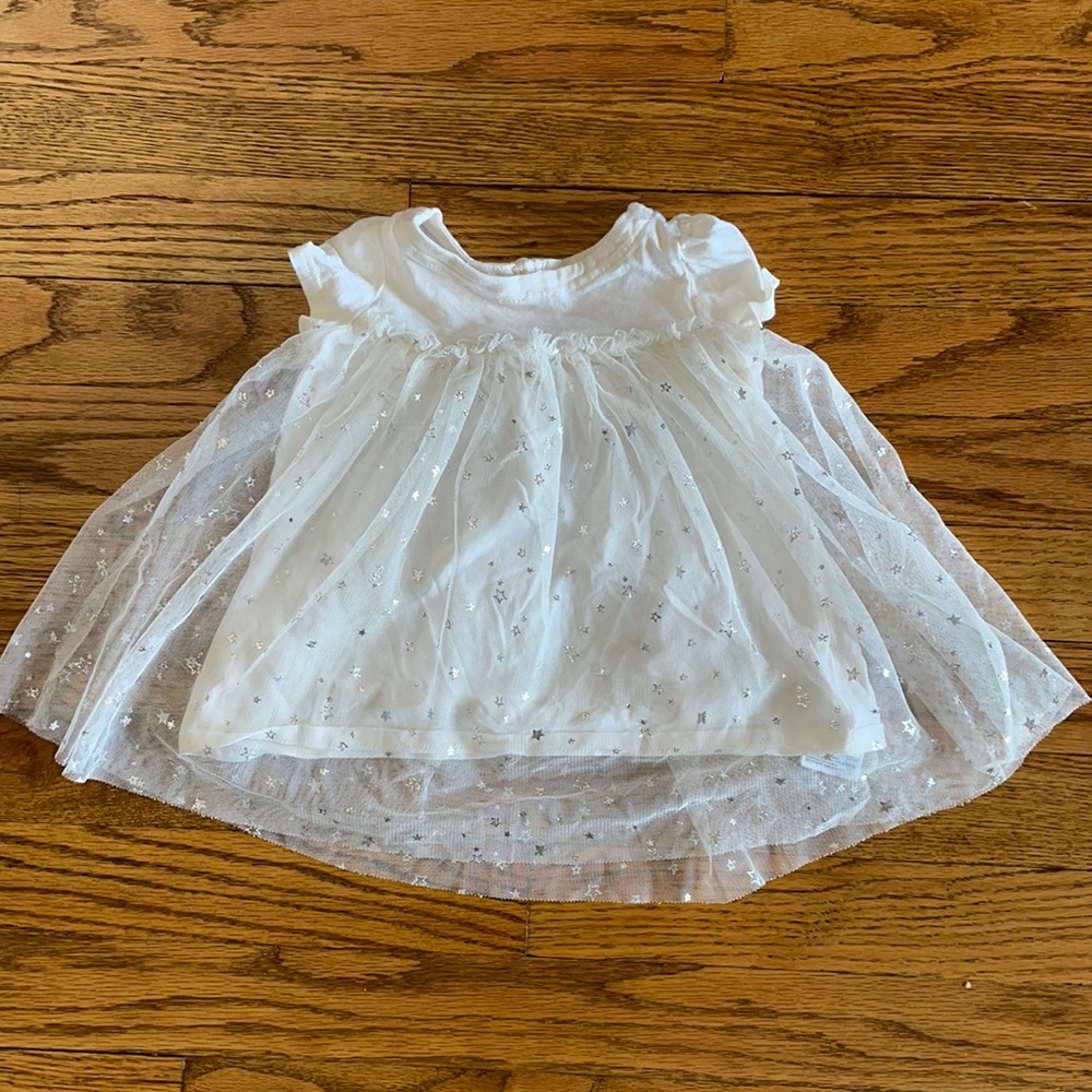 Gap | Baby Tulle White Silver Star Dress